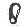 316 Edelstahl Karabinerhaken Clip Bolzen-Set Tauchzubehör (50MM, Schwarz)