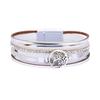 Bohemian Multi-Layer Leather Bracelet with Rhinestone Tree of Life Design