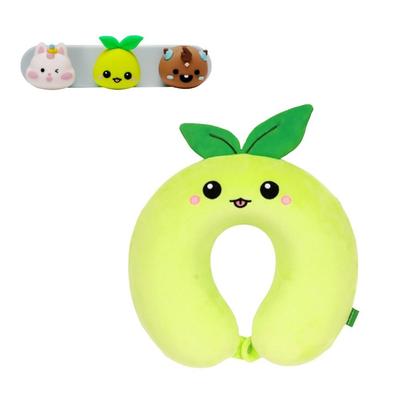 LOSTARK MOKOKO Memory Foam Neck Pillow - Comfortable Travel Cushion with Snap Button for Airplane & Car