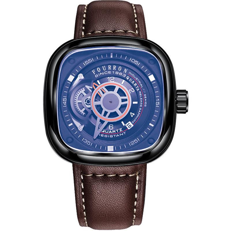 Brand Men's Waterproof Calendar Watch with Bold Dial, Trending In Live Broadcasts