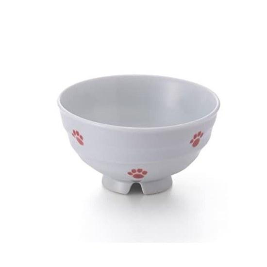 Nishinippon Toki Arita-yaki Footprint Cat Draining Rice Bowl Red 1 piece Tableware Drainage Cute