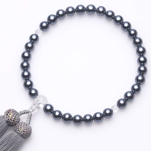 LEOBEE Shell Pearl Prayer Beads for Women with Magnetic Prayer Bead Bag, Handmade Prayer Beads Bracelet for Funerals, Grave Visits, Memorial Services,