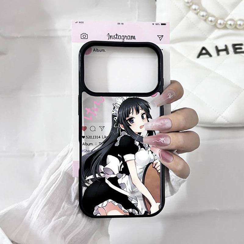 Süßes Cartoon Japan Anime Mädchen Handyhülle Für iPhone 17 Pro Max 17Pro 17 17Air Stoßfest Klar Hard Candy Matt Hülle Fundas