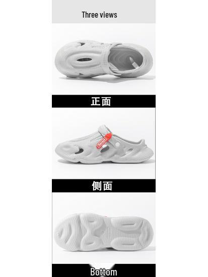 Men's Coconut Hole Non-Slip Outdoor Beach Sandals - Summer Baotou Slippers