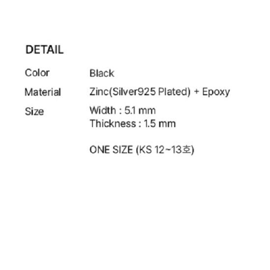 SCALETTO WS018 Black Epoxy Oval Ring