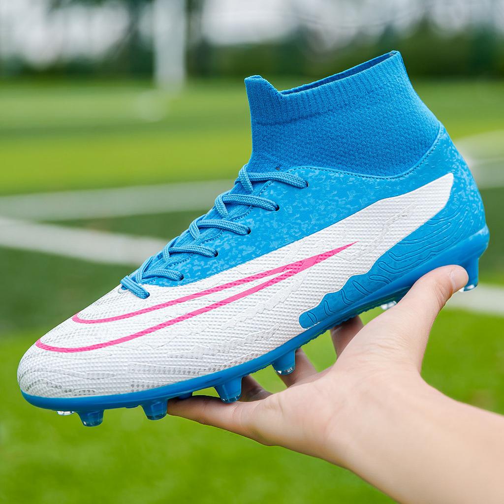 Large Size High-Top Football Shoes, Youth New Grass Actual Combat Non-Slip And Wear-Resistant Competition Training Football Shoes