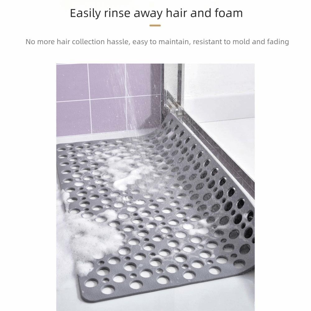 Eco Friendly Suction Cup Bath Mat Quick Drain Round Hole Bath Mat Foot Mat Bath Rug  Bathroom