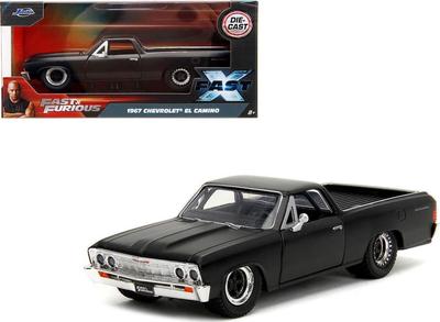 JADA TOYS 1/32 Fast & Furious Chevy El Camino 1967 Mattschwarz F&F10 Chevy El Camino Miniaturauto