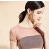 Sheer Short Sleeve Mesh Top Women's Thin Transparent Bottoming Shirt