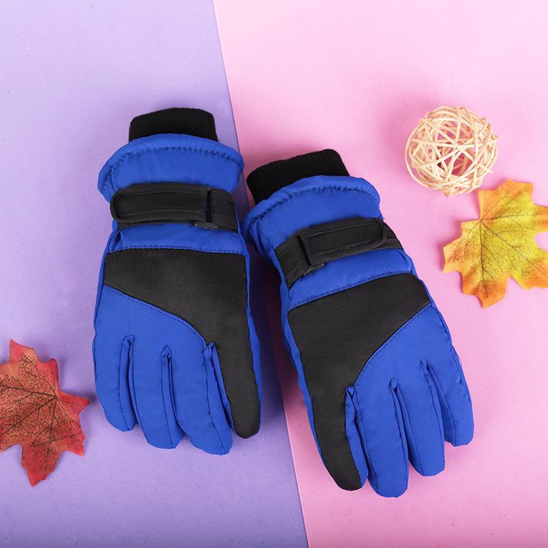 

Теплые зимние лыжные перчатки для детей 4-12 лет - плотный хлопок, морозостойкие, водонепроницаемые, ветрозащитные One Size