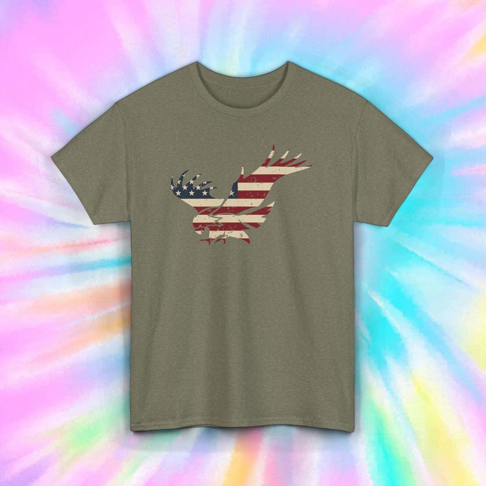 American Flag Eagle Patriotic USA Graphic T-Shirt S-5XL S