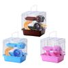 Portable Hamster Cage with Handle Gerbils Carry Case for Temporary Housing Accessories with Ventilation Small Animal Carrier