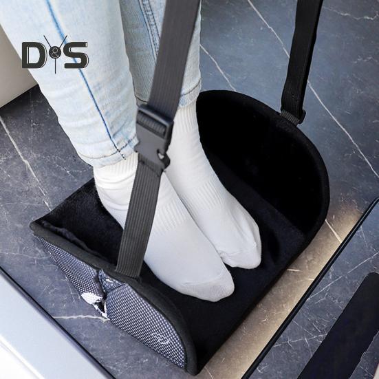 Flugzeug-Fußhängematte, Cartoon-Muster, ergonomisches Design, verstellbar, einfache Installation, Fußstütze, Hängematte, Reiseutensilien