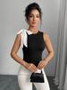 Chic Mini Backless Tank Top Summer Solid Slim Fit Sleeveless Women's Clothing
