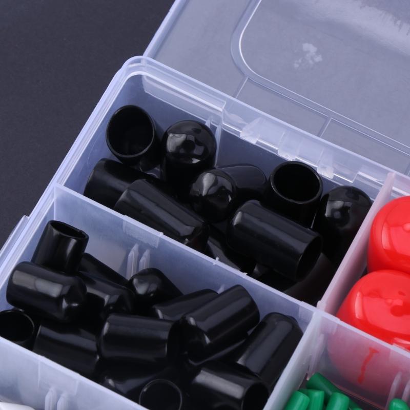 Slip Resistant Cover Set Rubber Caps Set Not-Slip Round Protective Caps Metal Pipe Caps Protective Sleeve with Storage