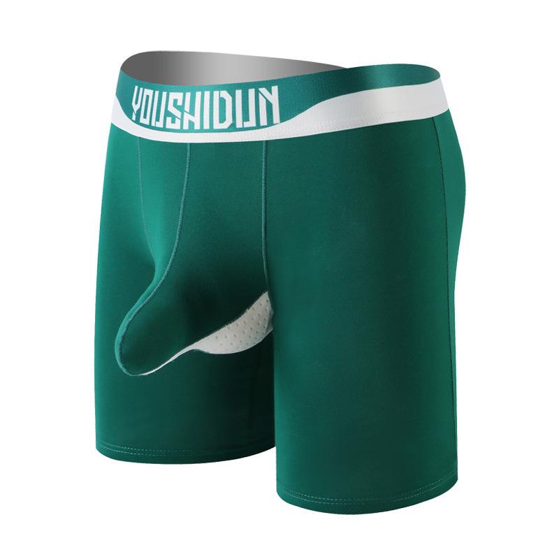 Men's Cotton Mid-Waist Breathable Briefs with Gun Egg Separation, Available in All Seasons.