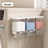 ClearView Punch-Free Wall-Mounted Laundry Rack: Transparent Moisture and Dust-Proof Storage Box.
