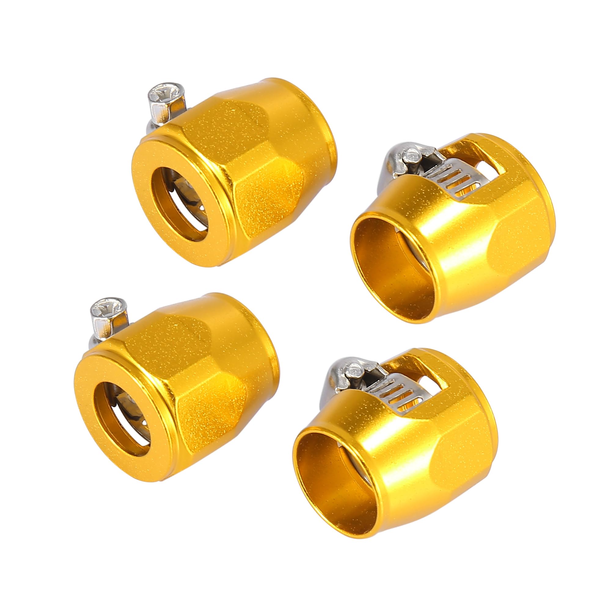 ACROPIX AN8 Car Hose Finisher Clamp Car Accessories Go Old Tone - 4 Pack