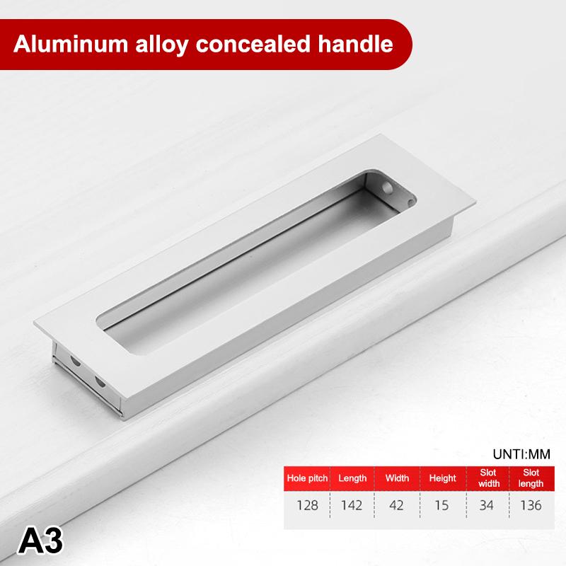 Alloy Embed Door Knobs Kitchen Cabinet Cupboard Door Drawer Hidden Dresser Pull Handles Furniture Hardwre Accessory