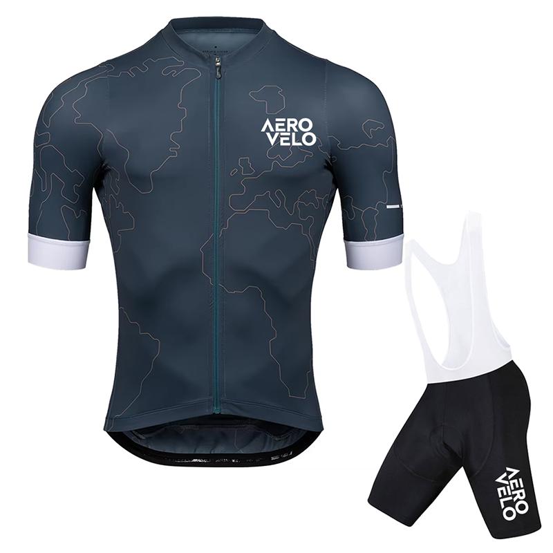 Fahrradtrikot Set Herren Fahrradbekleidung Sommer Straße Training Bike Shirts Anzug Fahrrad Trägerhose MTB Uniform