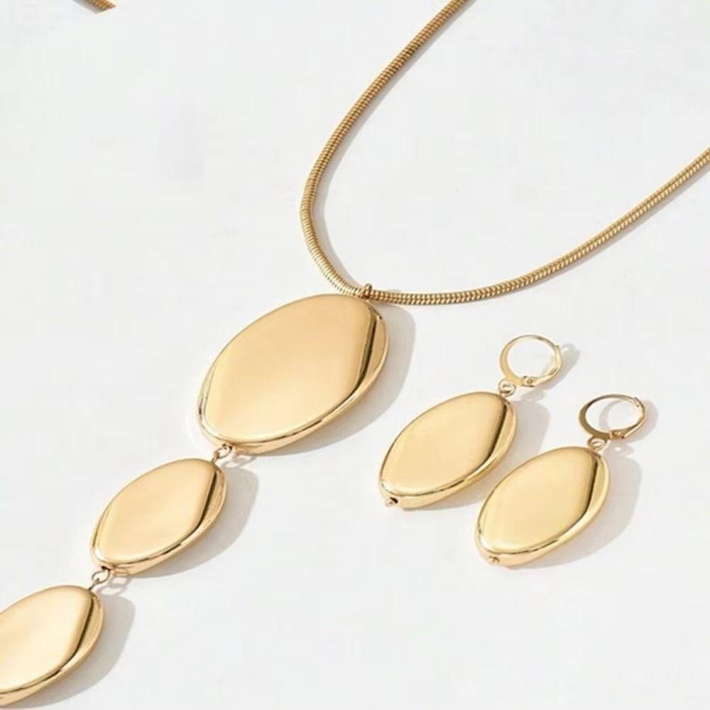 Metal Style Exaggerated Pendant Jewelry Set Irregular Fashion Jewelry Set  Girl