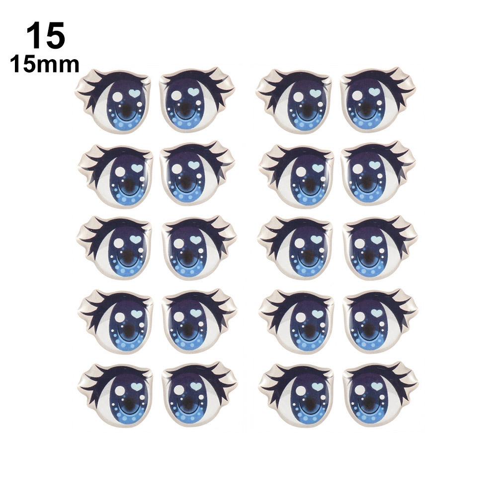 

22Styles Cartoon Eyes Stickers 10Pairs Face Organ Paster DIY Doll Accessories Love Cute Sticker Anime Figurine Doll Clay Decals