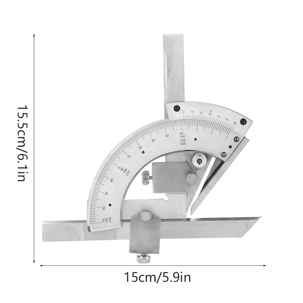 Carbon Steel Fine Tuning Angle Finder Ruler 0320 degrees  Universal Bevel Protractor Meter