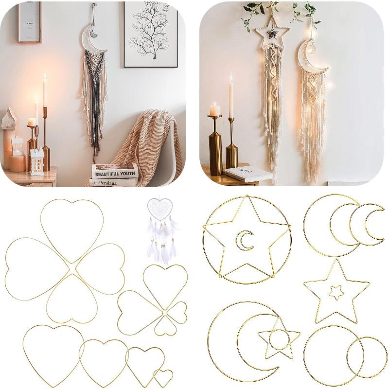 Metall Drahtreifen für Traumfänger Eisenkreis Dekorative Bastelzubehör Goldfarben