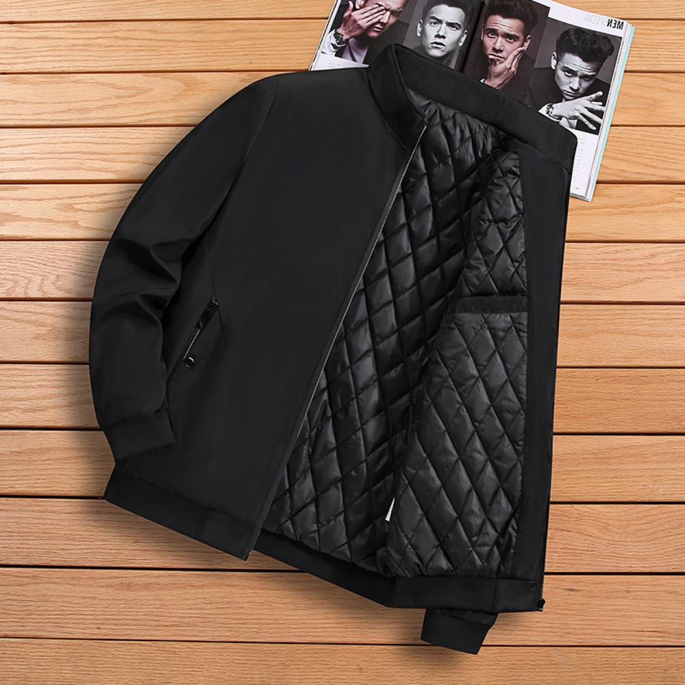 Мужская теплая куртка, утолщенная теплая повседневная куртка, свободная куртка больших размеров M чёрный