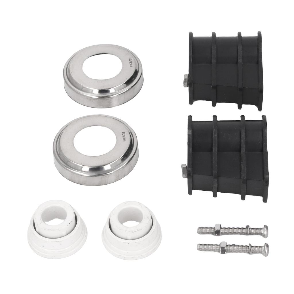 Badeleider Erstatningssett 304 Rustfritt Stål Dekkplater Støtfangerbolter Muttere Anker for 42mm Rør Svømmebasseng