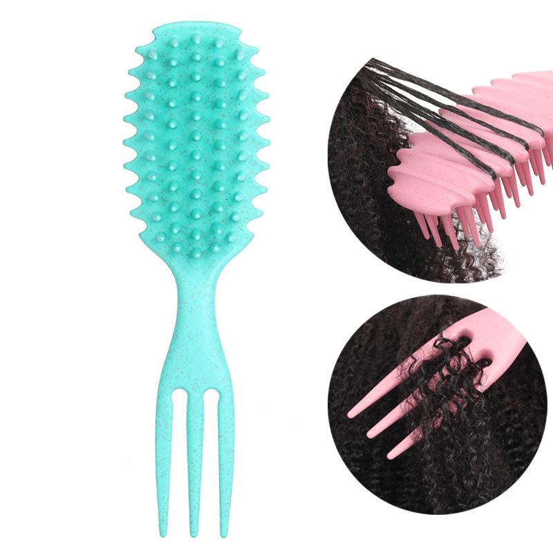 Curl Define Styling Brush Boar Bristle Detangling Hair Brush Tangled Hair Comb Shaping Defining Curls Barber Styling Tool