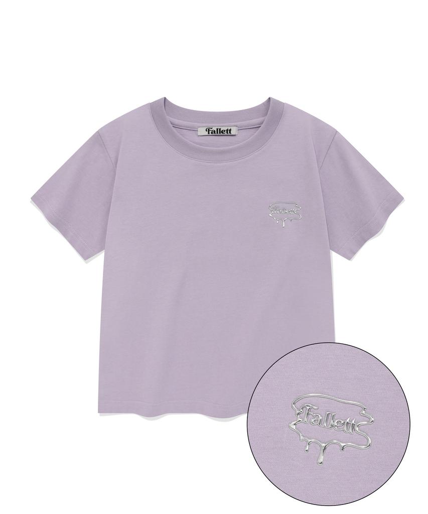 Palet Silver Brush Logo Short Sleeve T-Shirt Lavender