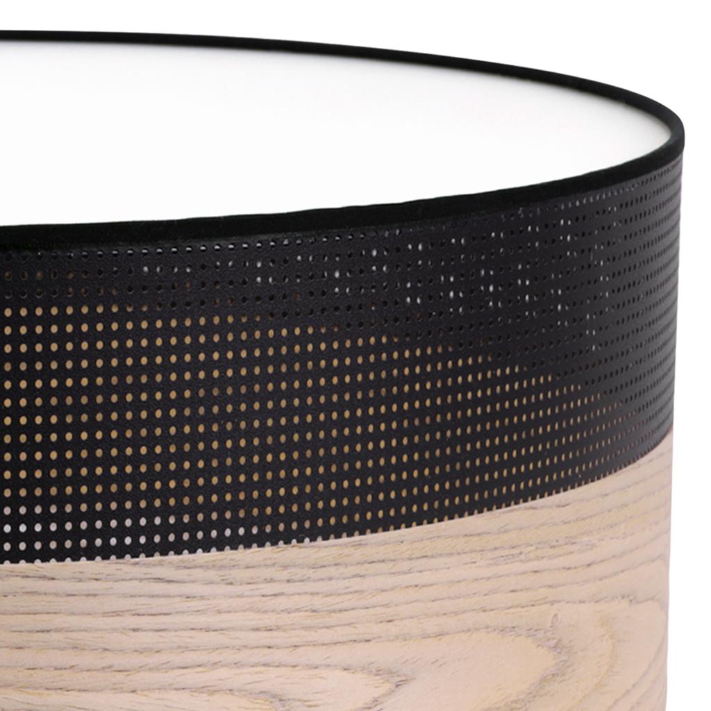 Wood Plexi Ceiling Lamp Black 40Cm Classic Oak