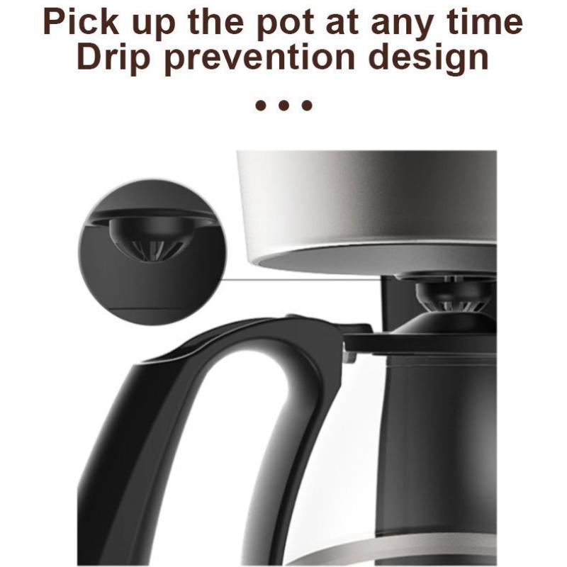 US coffee machine automatic 110V drip type coffee machine American milk tea machine coffee pot