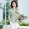 Mom's Autumn Chinese-Style Two-Piece Set - Middle-Aged Women's Summer Shirt Top (Mother's Day Gift)