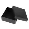 Kraft Paper Jewelry Gift Box with Cover, Square Black Belt Design