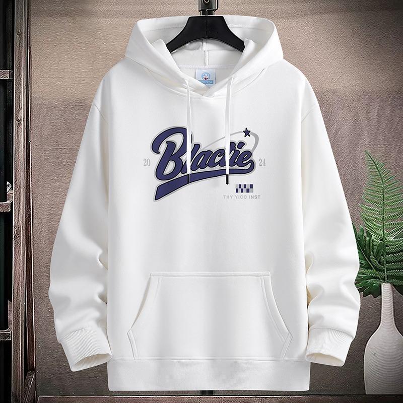 BFCCQB Men's Fashion Long Sleeve Casual Solid Color Print Autumn Winter Hoodie