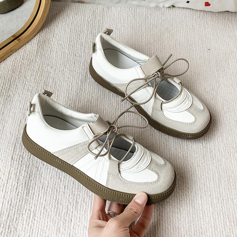 Spring and Summer Retro Shallow Mouth Ballet Style Moral Training Shoes Women's Casual Straps Flat Bottom Mary Jane Shoes Tide