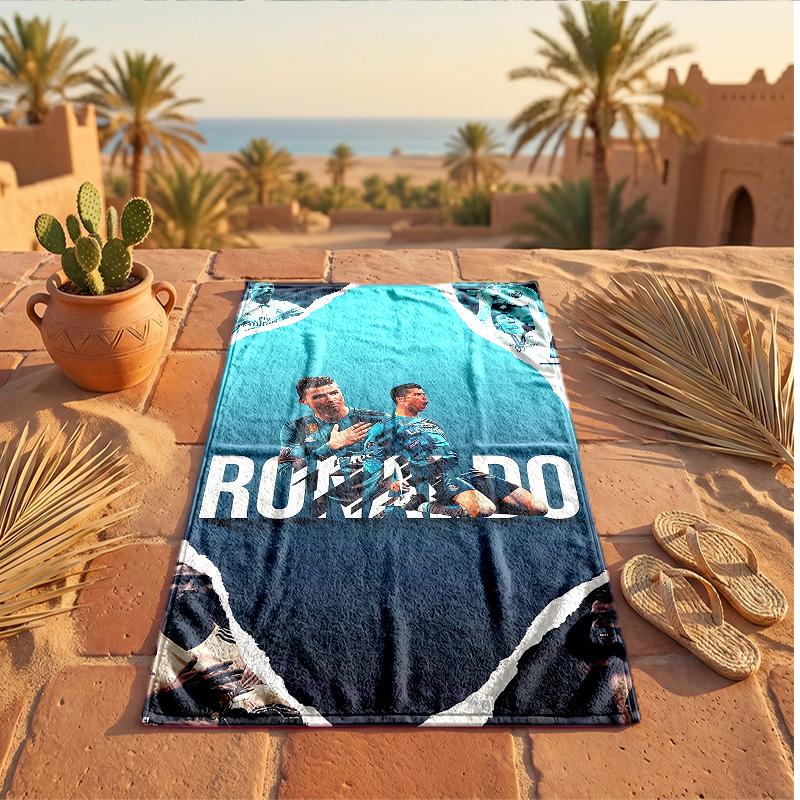 Cristiano Ronaldo Motiv Strandtuch Weich Schnell?Trockenes Handtuch für den Sommerstrandurlaub beim Schwimmen