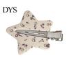 Hairpin Traceless Hair Clip, Five-Pointed Star Shape Pin Korean Floral with Pattern, Compact Versatile Accessories Clip