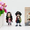 6pcs Demon Slayer Tanjiro Kamado Nezuko Anime Cartoon Figure Box Statue Model Ornament Surprise Gift Box Collection Figure