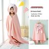 Asciugamano da Bagno con Cappuccio in Pile Corallo Disegnato Xiangfeng per Bambini - Assorbente, Mantella Indossabile per Neonati