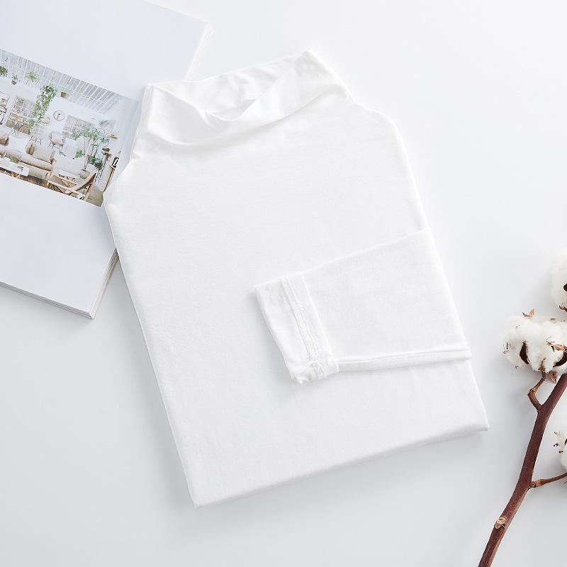 

Women s 2023 Autumn High Collar Modal Long-Sleeve Slim Fit Top XXL