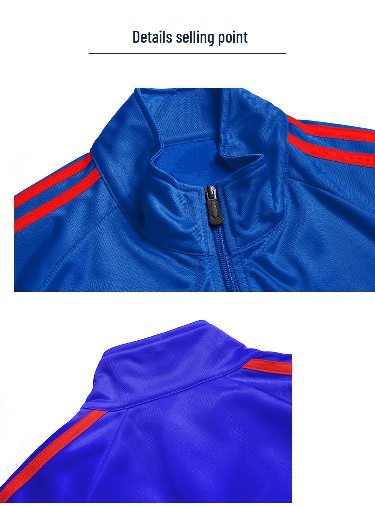 Autumn Winter Sports Team Uniform: Long-Sleeved Jacket and Training Set for Children and Adults