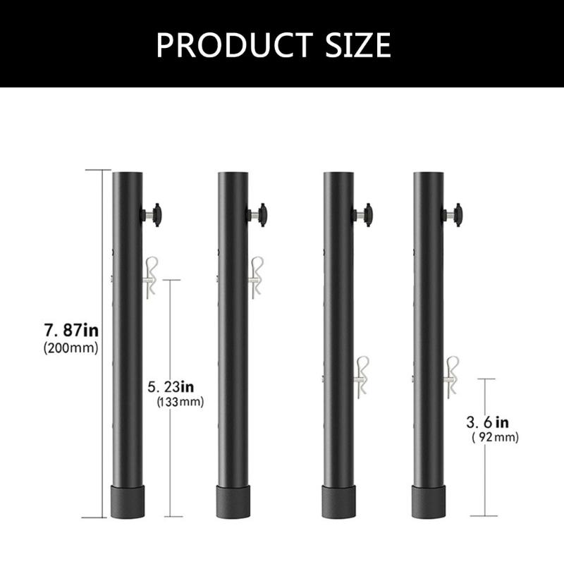 4Pcs Folding Table Leg Extenders Stainless Steel Folding Table Leg Extensions Table Risers for Folding Table Enduring