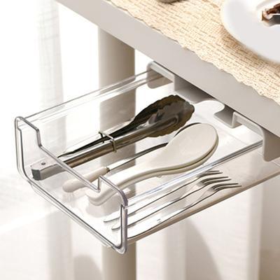 1 Set Lade Onder Bureau Ruimtebesparend Grote Capaciteit Plastic Multifunctioneel Schrijfwaren Pennen Organizer Lade voor Thuis