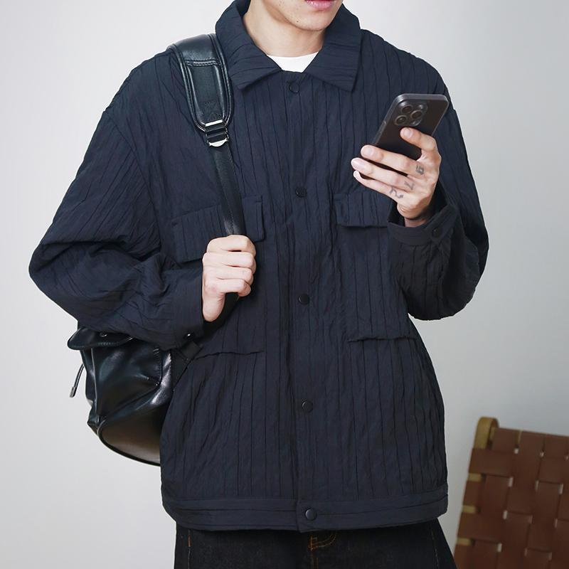 2024 Men High Street Ins Trendy Vintage Jacket Mens Spring Autumn Workwear Jacket Male Korean Trendy Loose Coats Outwear