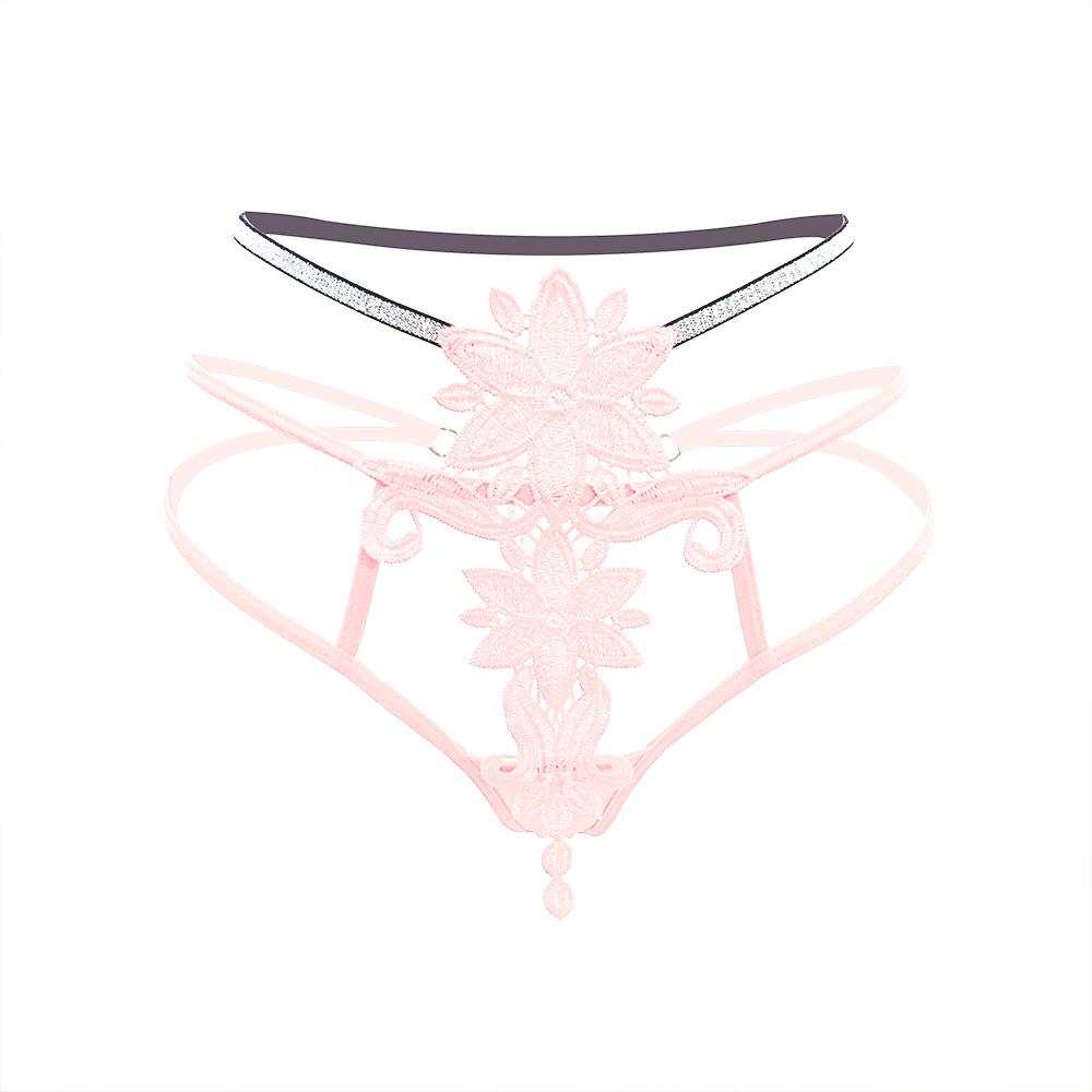 Ladies Lace Sexy Panties Cut-out Erotic Thong Underwear Women Seductive Underwear Low Waist Cross Strap Brief