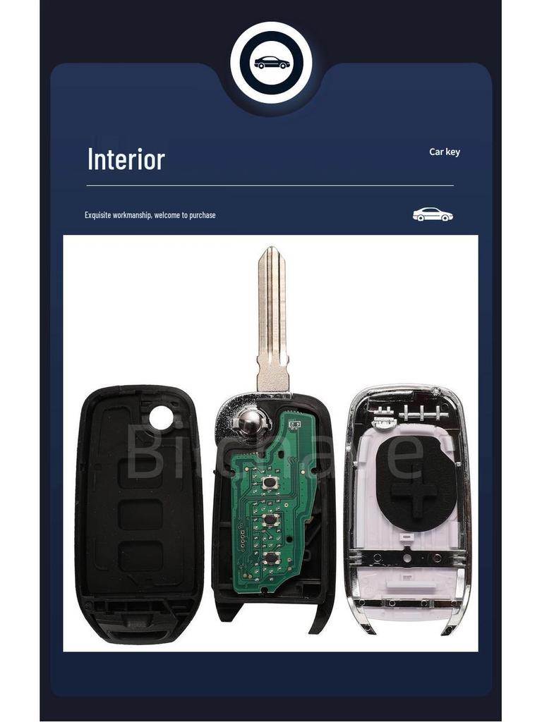 CWTWB1G767: Compatible 3-button Renault Car Remote, 433MHz Frequency, 4A Chip.