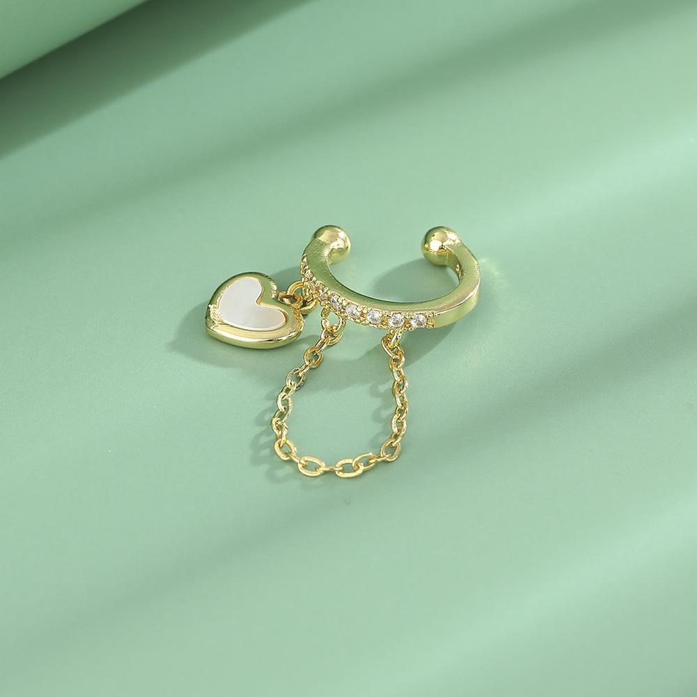 

Темперамент Раковина у формі серця без отворів для вух, вушні кліпси з бахромою, турботливі жінки, холодний вітер, персикове серце, вушні кісточки